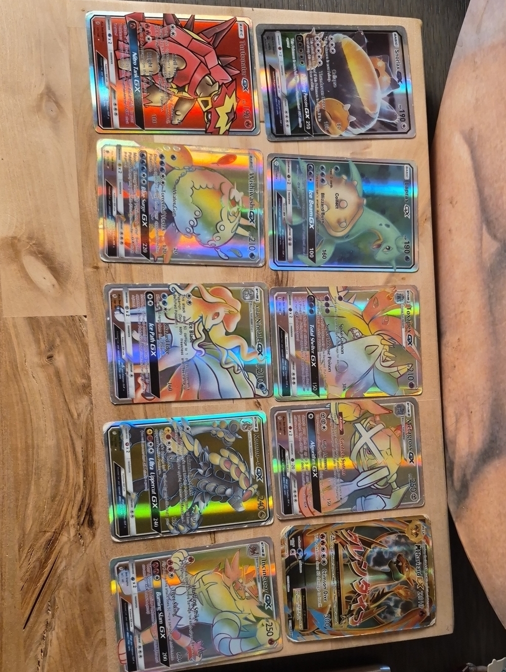 Pokémon GX Holo Card Lot -10 Rainbow Foil Assortment